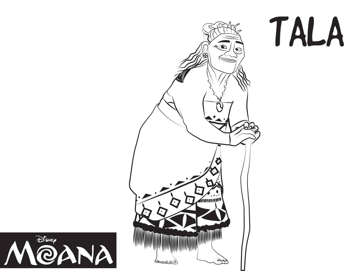 Tala Moana Vaiana Para Colorear