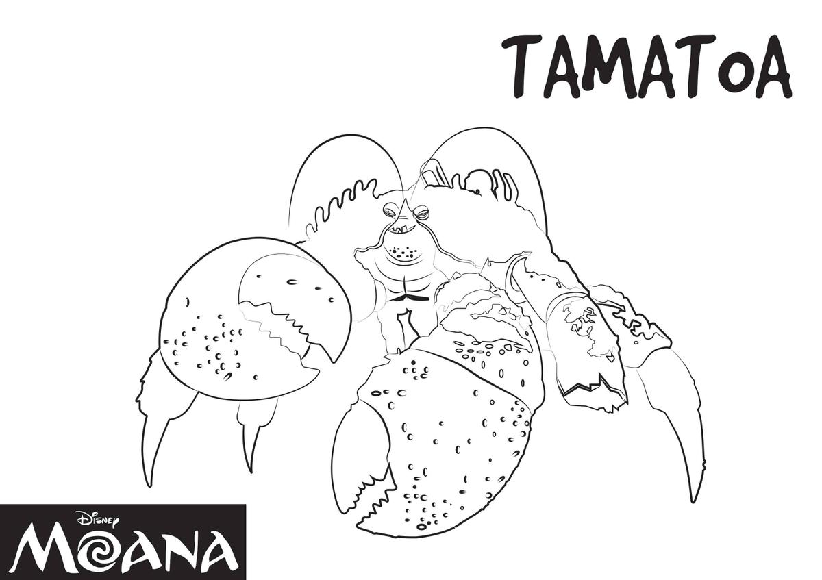 Tamatoa Moana Vaiana Para Dibujar
