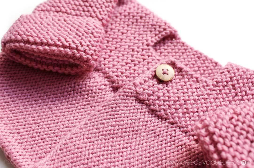 Rebeca de punto bobo de bebé - Pink Lady