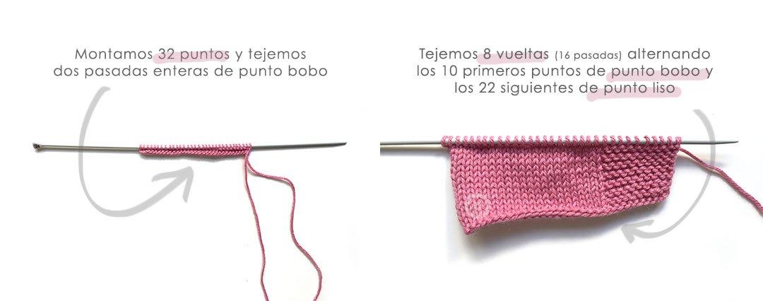 Rebeca de punto bobo de bebé - Pink Lady