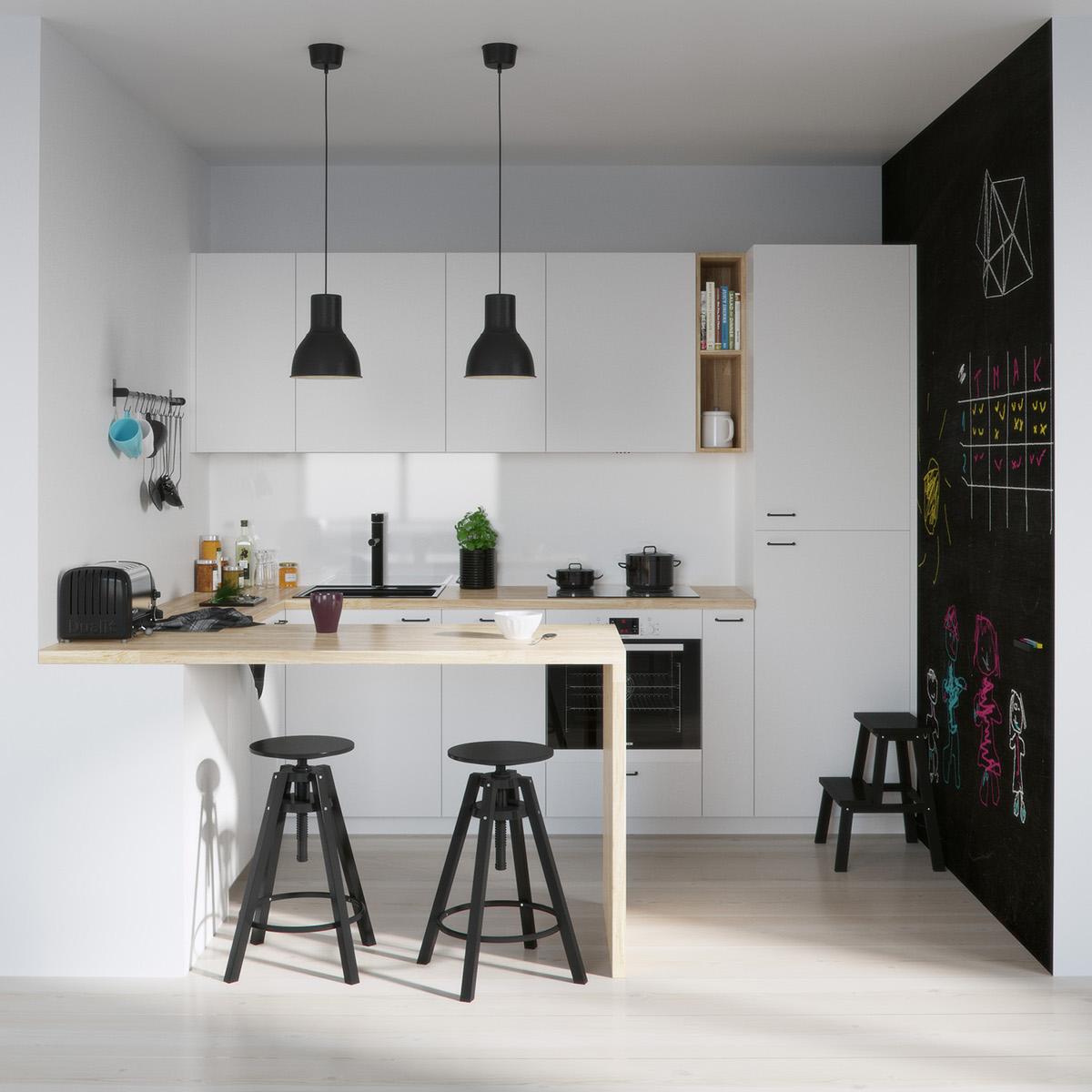 simple-scandinavian-kitchen-black-dome-lighting
