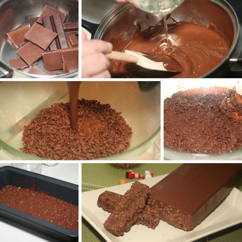receta turron de chocolate crujiente