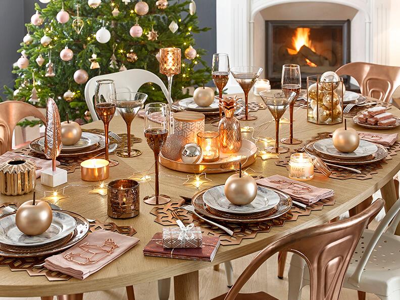 Mesas de Navidad 2017 cobre