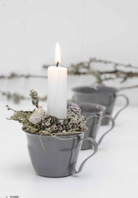 Velas de Navidad - Christmas candles on cups