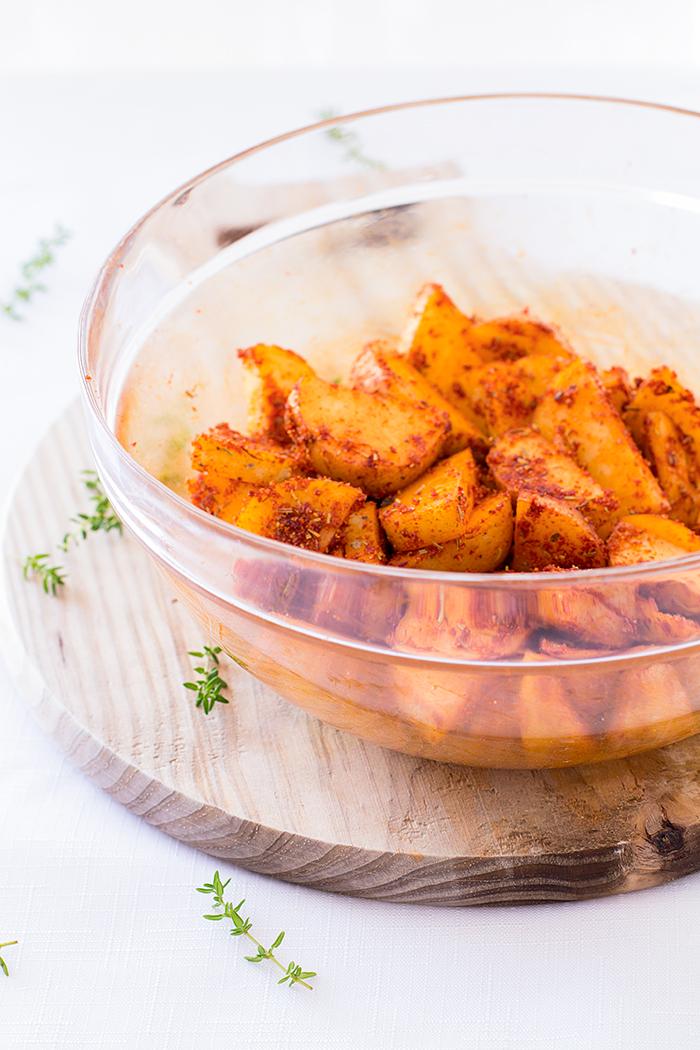 patatas cajún, horno