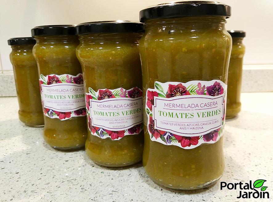 mermelada de tomates verdes
