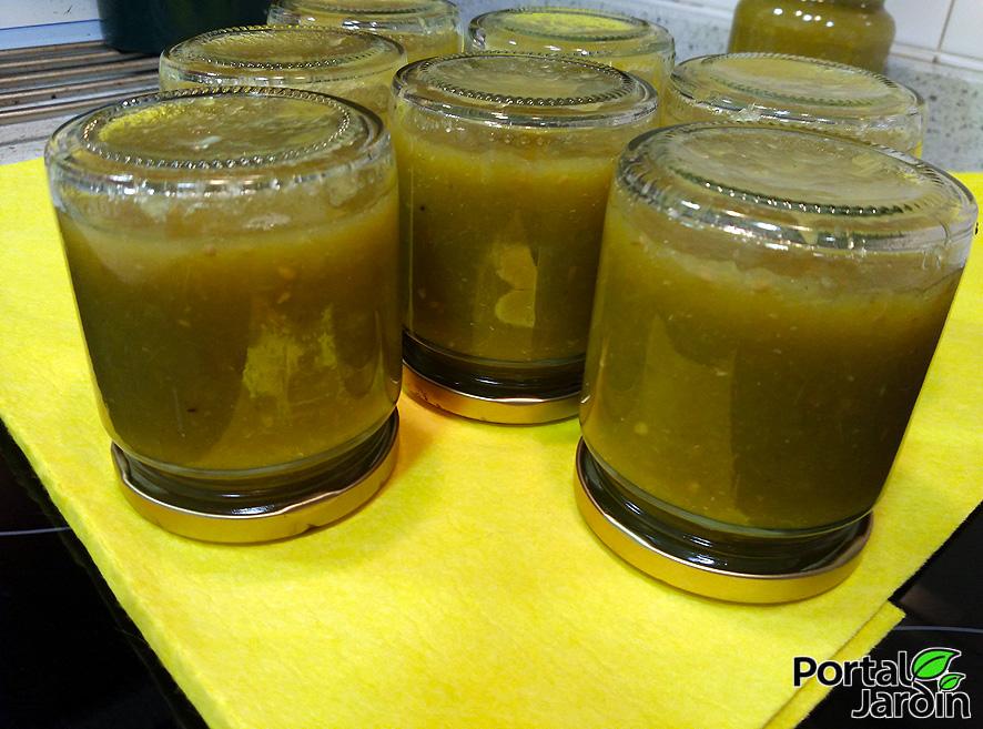 mermelada de tomates verdes