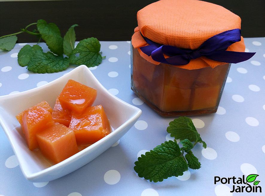 Conserva de calabazas en almíbar
