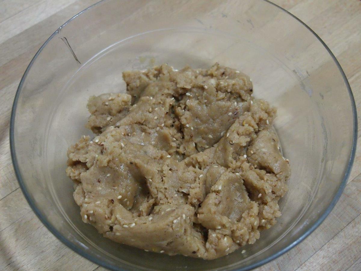 Roscos de vino integrales, masa