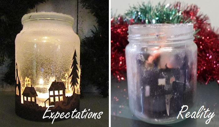Christmas Fail Candle Jar