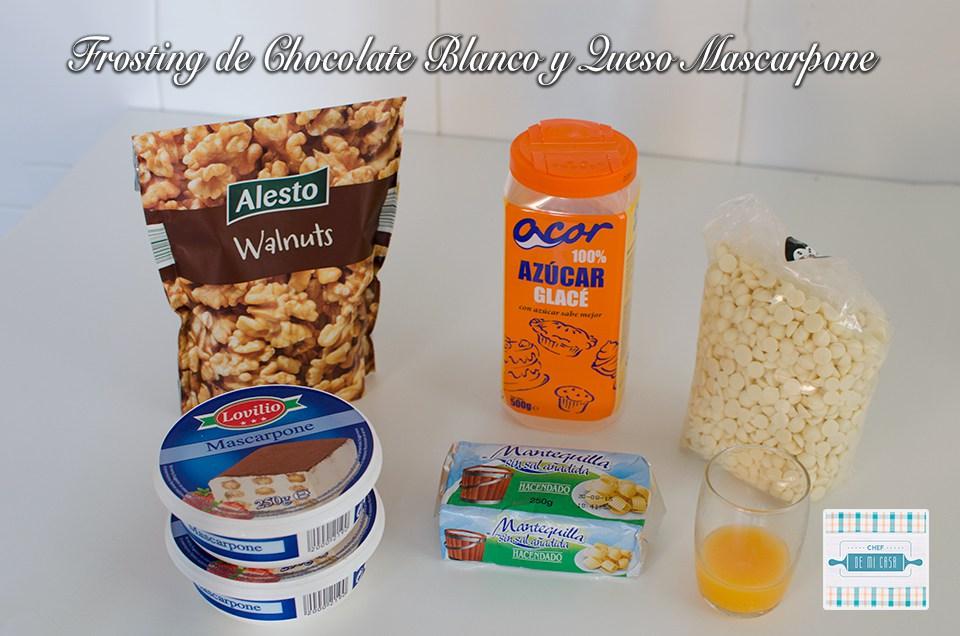 Ingredientes Frosting de Chocolate Blanco