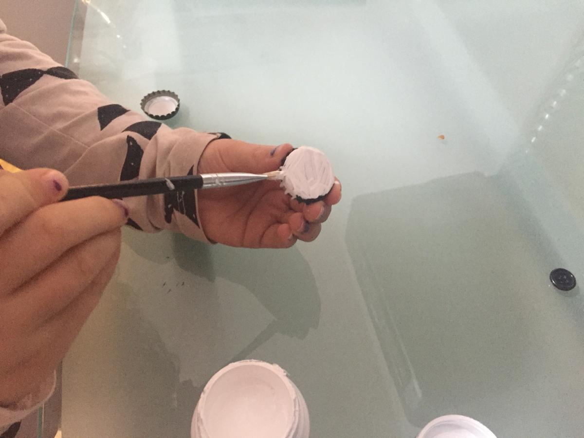 Muñeco de nieve con chapas 1