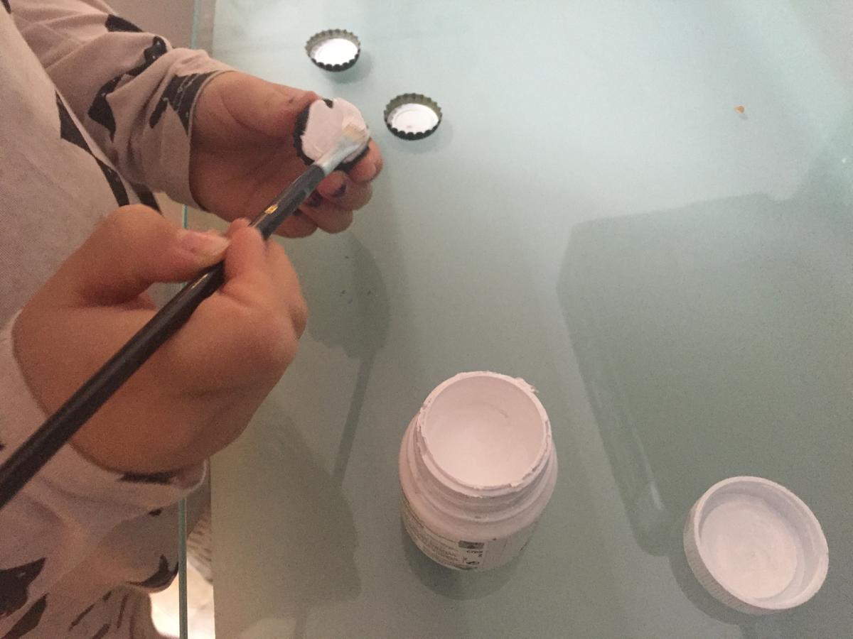 Muñeco de nieve con chapas 2