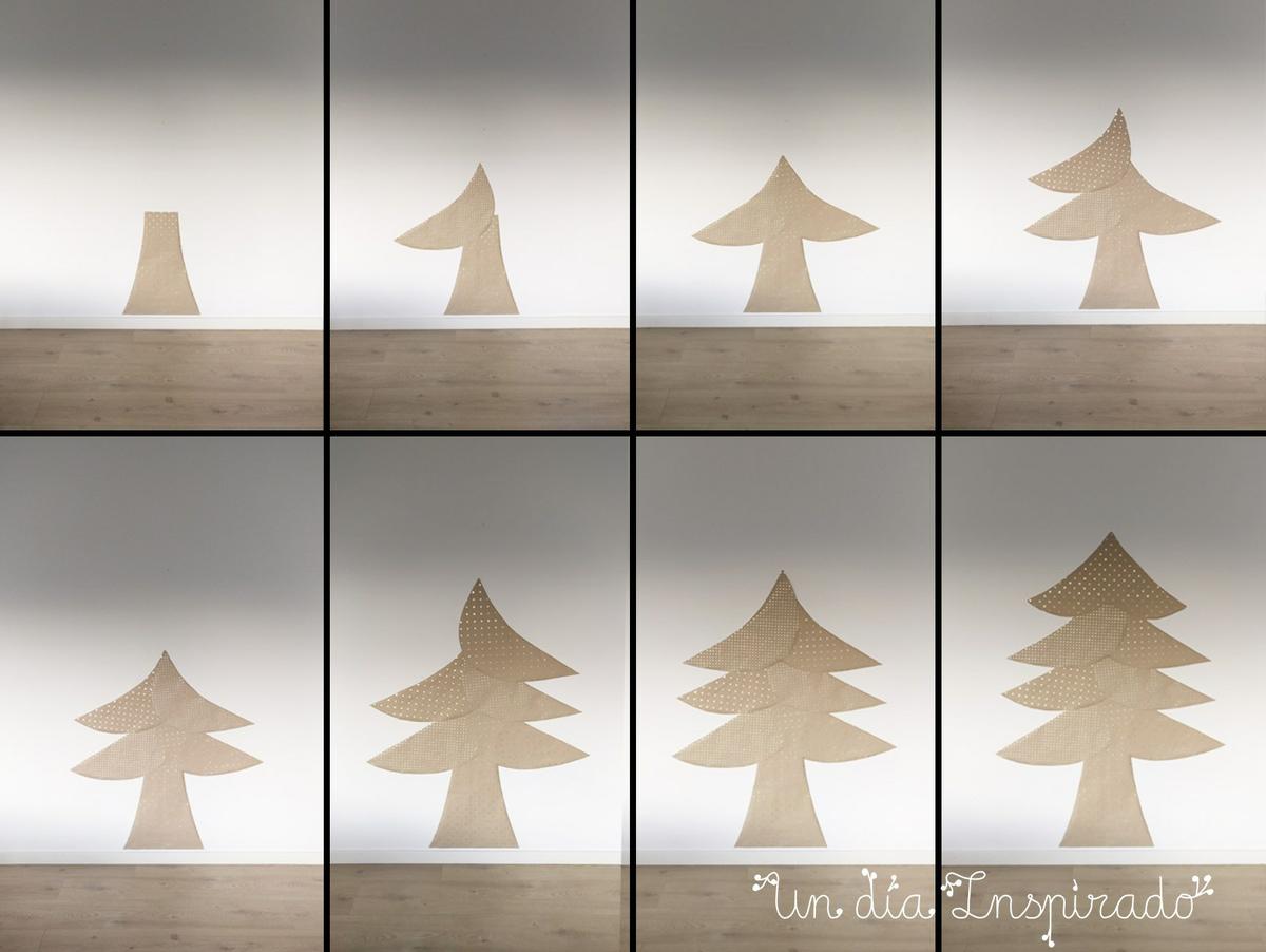 Arbol de navidad con papel de regalo