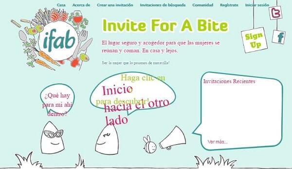 invite for a bite para mujeres viajeras