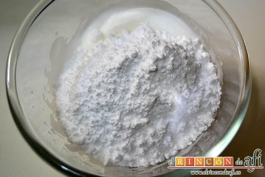 Galletas de jengibre y canela, añadir el azúcar glass y la pizca de sal