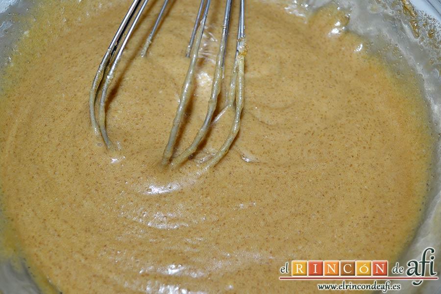 Galletas de jengibre y canela, remover bien de nuevo