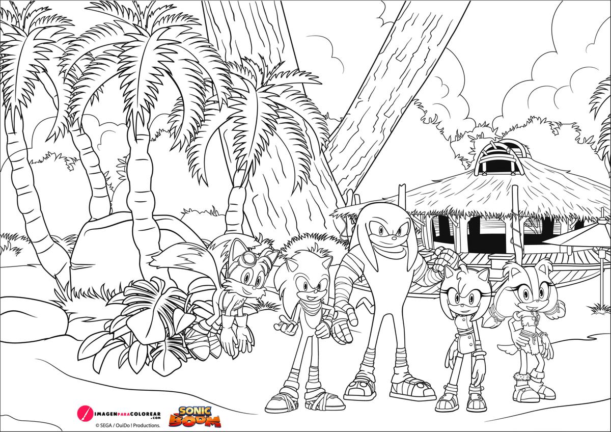 Colorear Dibujos Sonic Boom
