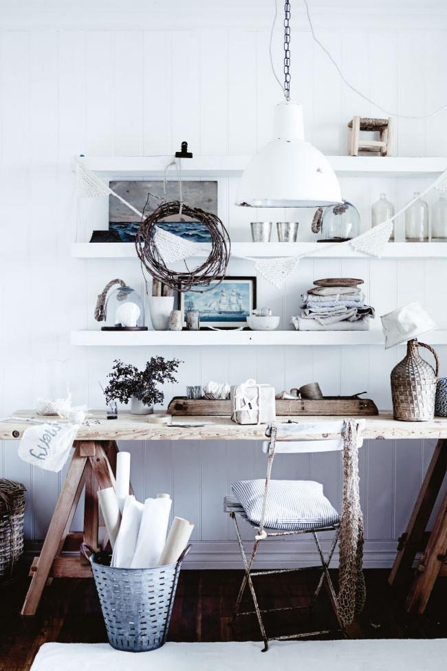 Cozy Christmas workspace