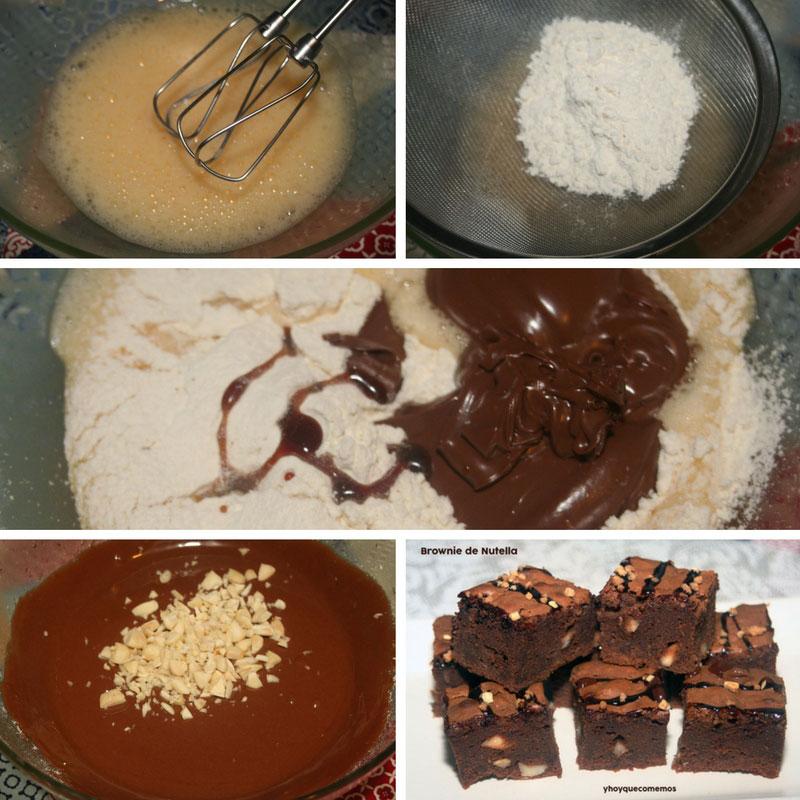 receta brownie de nutella o nocilla