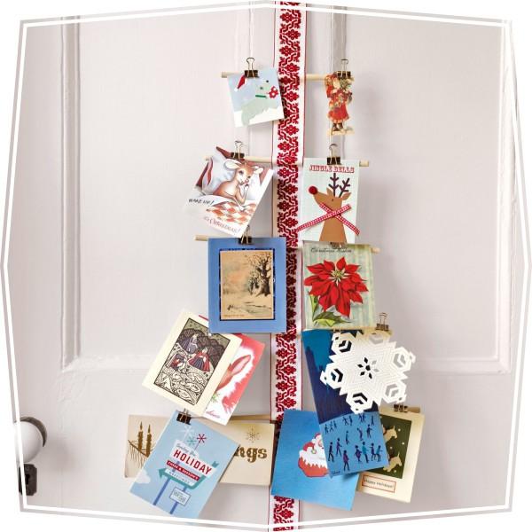 Adornos de navidad: árbol de postales