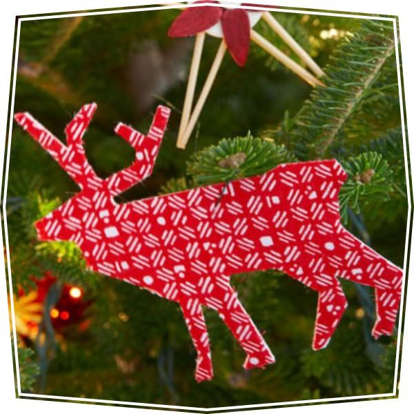 Decoración navideña con recortables para el árbol