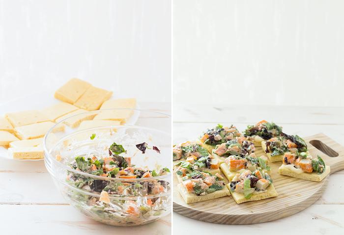 paso a paso aperitivo de navidad, bajo en calorías