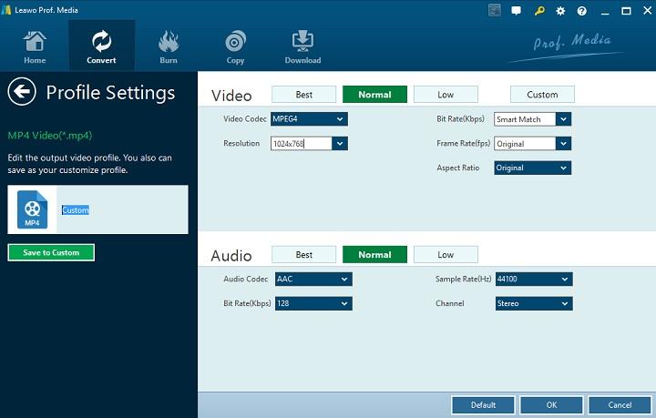El mejor conversor de video de mkv a mp4 mov avi HD 4K Leawo Video Converter Ultimate Codecs Audio Video Descargar Copiar Rippear DVD Blu-Ray Análisis reseña Opiniones Windows Mac PC Programa Aplicación Bit Rate