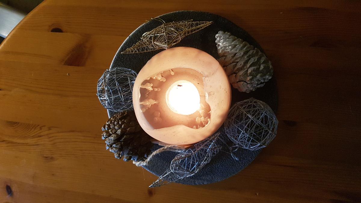 centro de mesa de Navidad - una forma facil de crear un centro de navidad