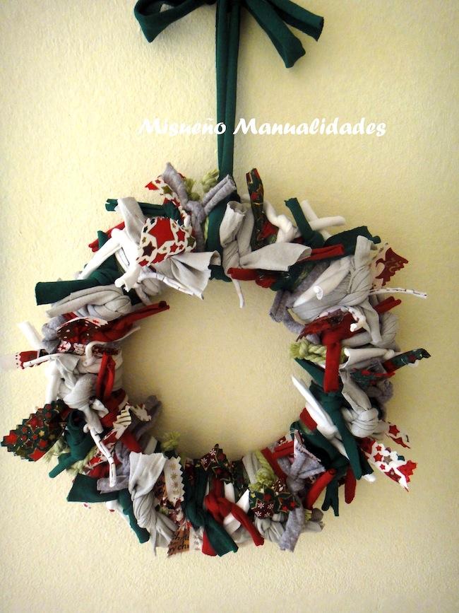 corona de navidad diy trapillo