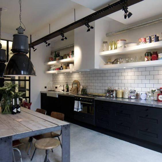 cocinas vintage color negro