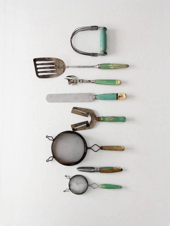 utensilios para ciconas vintage