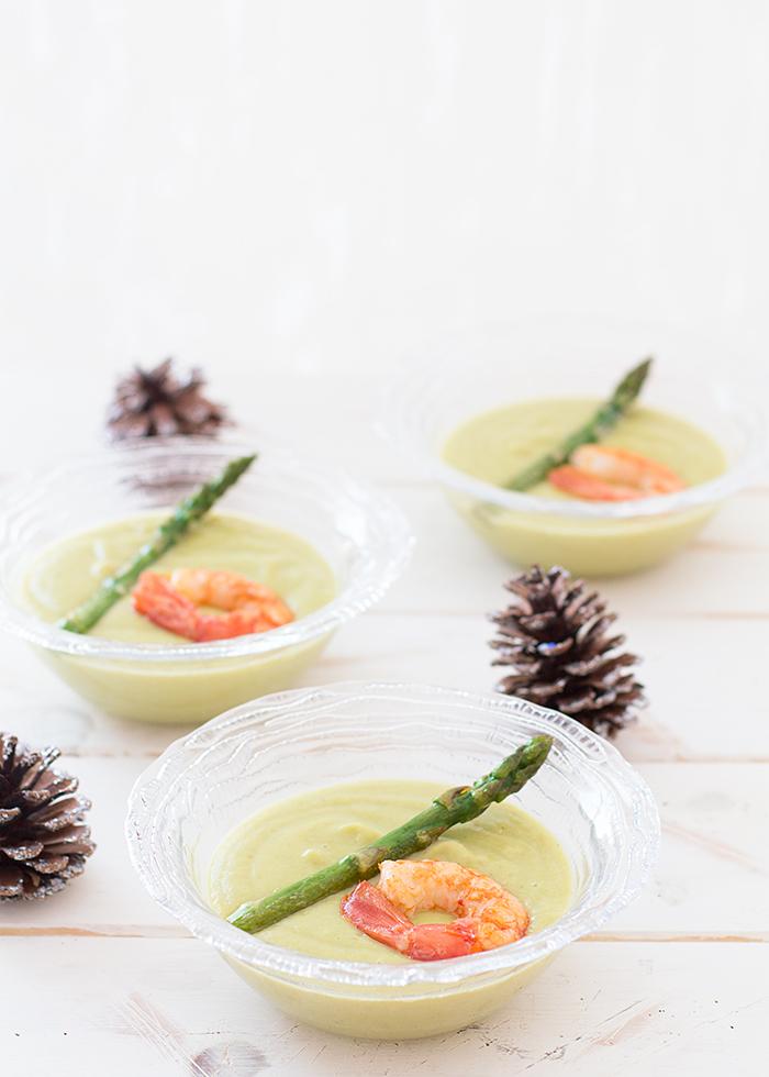 crema de espárragos baja en calorías