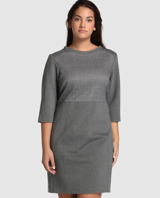 Vestidos Talla Grande temporada invierno - vestidos grises
