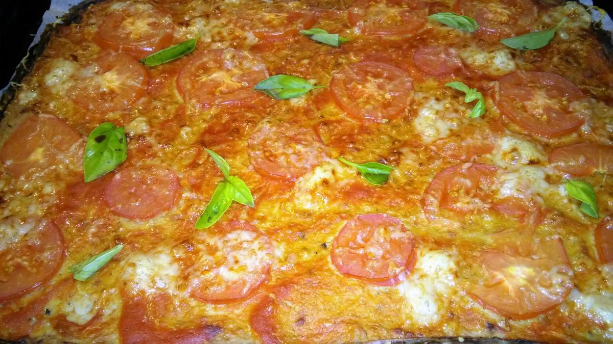 pizza saludable de coliflor