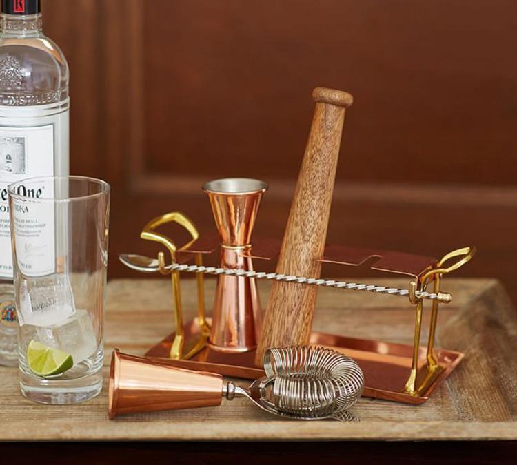 set de bar de cobre, regalos para foodies