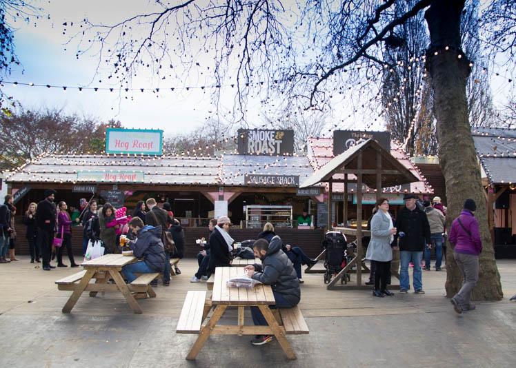 Imagen del mercadillo de Hyde Park en nAVIDAD