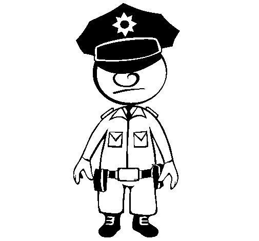 Policia Para Colorear