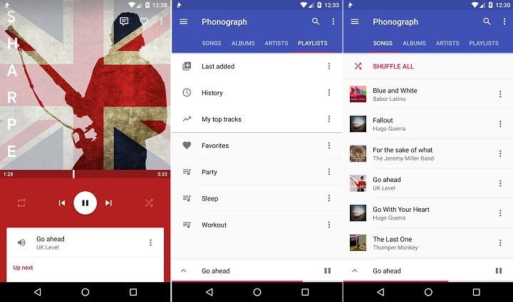 Los 10 mejores reproductores de música para Android Las mejores apps para reproducir música (local) en Android gratis AIMP Stellio Pulsar Rocket Player Phonograph BlackPlayer JetAudio DoubleTwist Shuttle Pixel Player podcasts radio online ecualizador de 12 bandas reproducción sin cortes, editor de tags, temas, material design, formatos WavPack(.wv .wvc), Monkey(.ape), MusePack (.mpc .mpp .mp+), Lossless (.mp4 .m4a .m4b), AAC (.aac .mp4 .m4a .m4b ), FLAC (.flac), Speex (.spx .wav .oga .ogg), Opus (.opus), Samples (.wav .aiff .mp3 .mp2 .mp1 .ogg), MOD music (.xm .it .s3m .mod .mtm .umx
