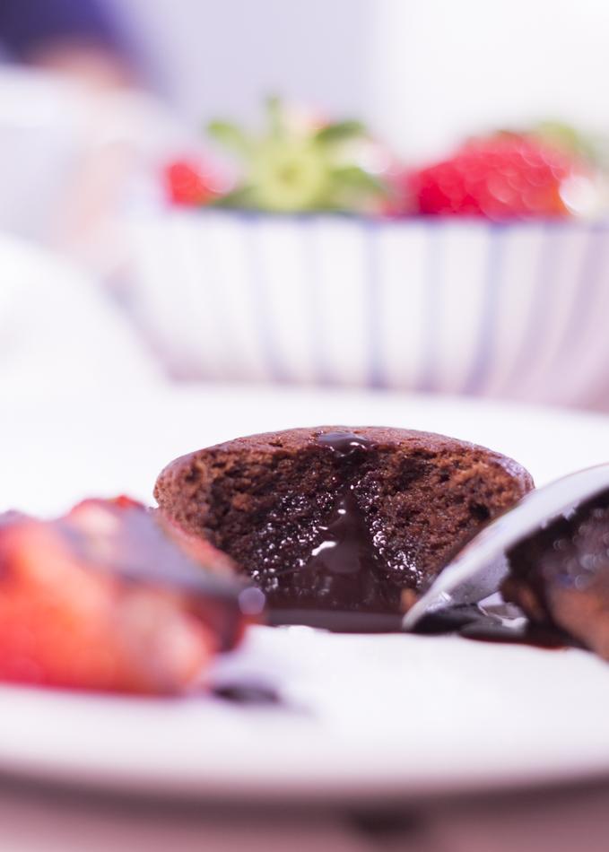 Volcán de chocolate