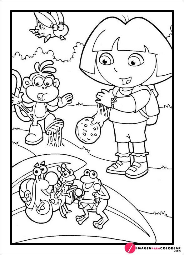 juego Dibujos Dora para Colorear