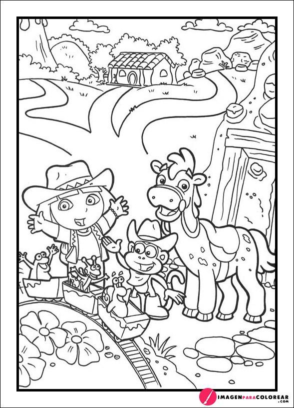 69 Dibujos Dora para Colorear