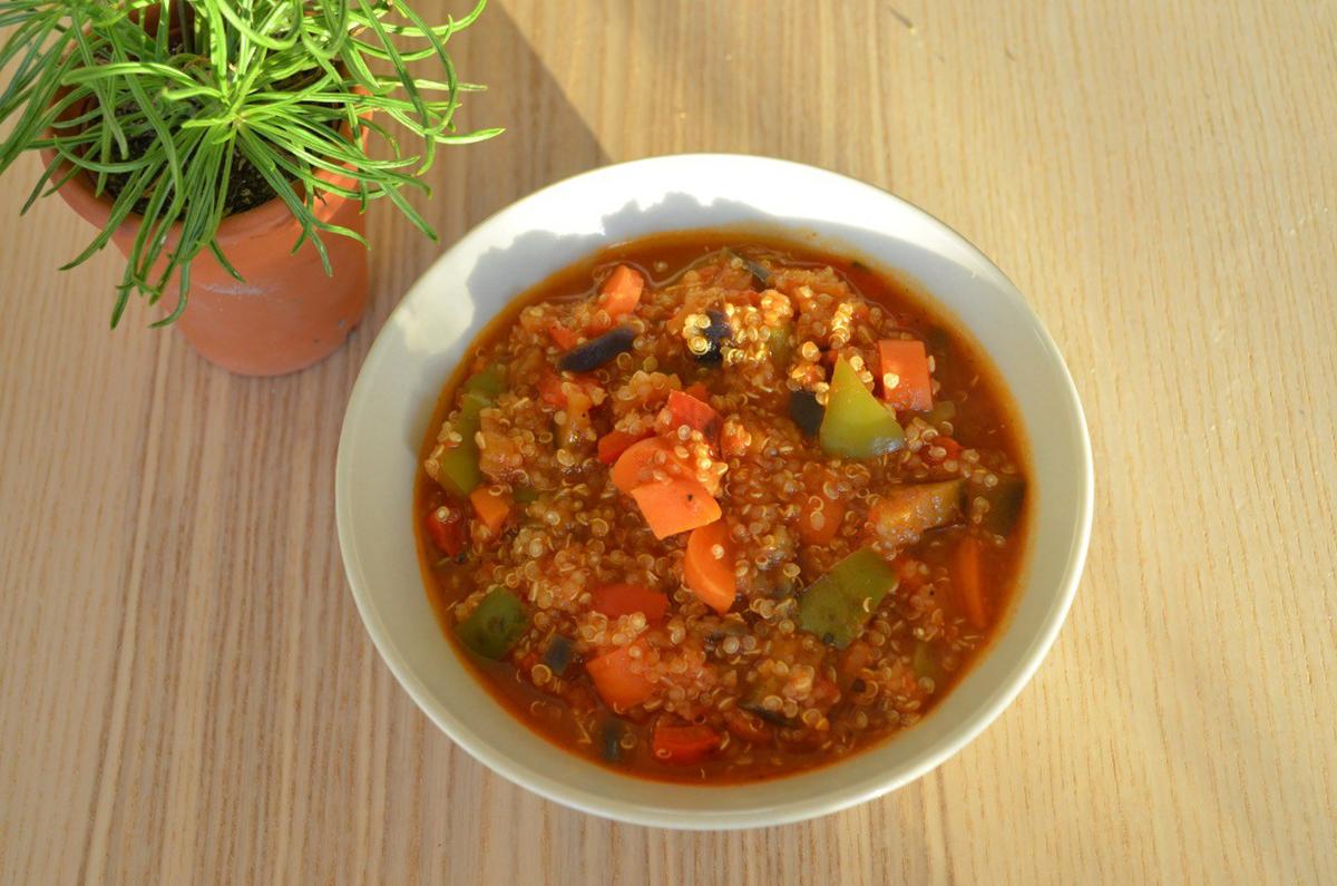 guiso de quinoa con verduras