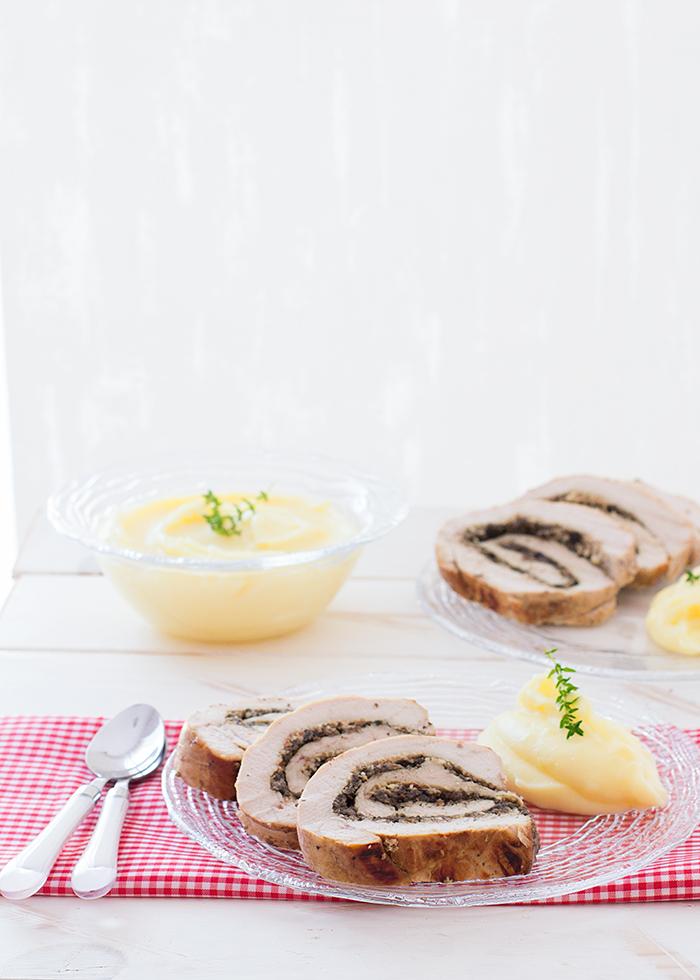 rollo pavo relleno, bajo en calorías