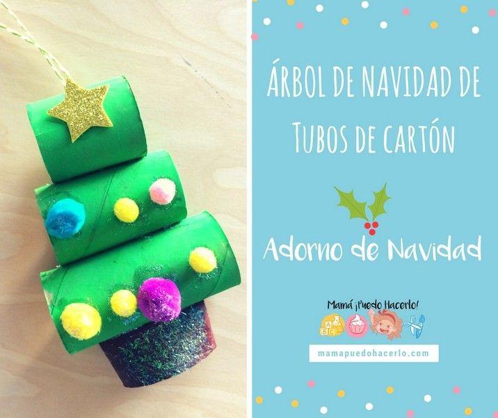 Árbol de navidad de tubos de cartón
