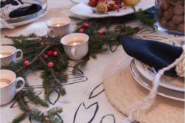 Detalles de la mesa de navidad
