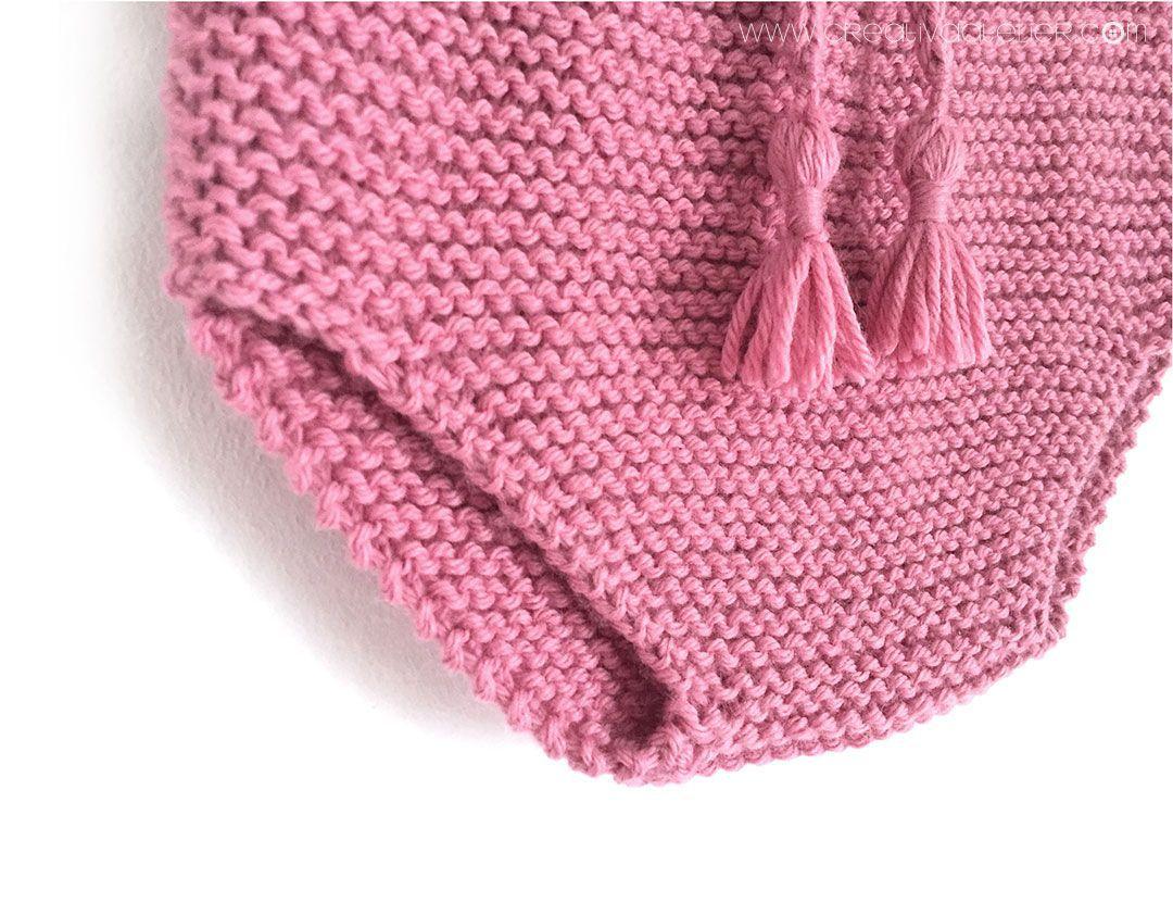 Cubrepañal de punto bobo de bebé DIY Tutorial y patrón