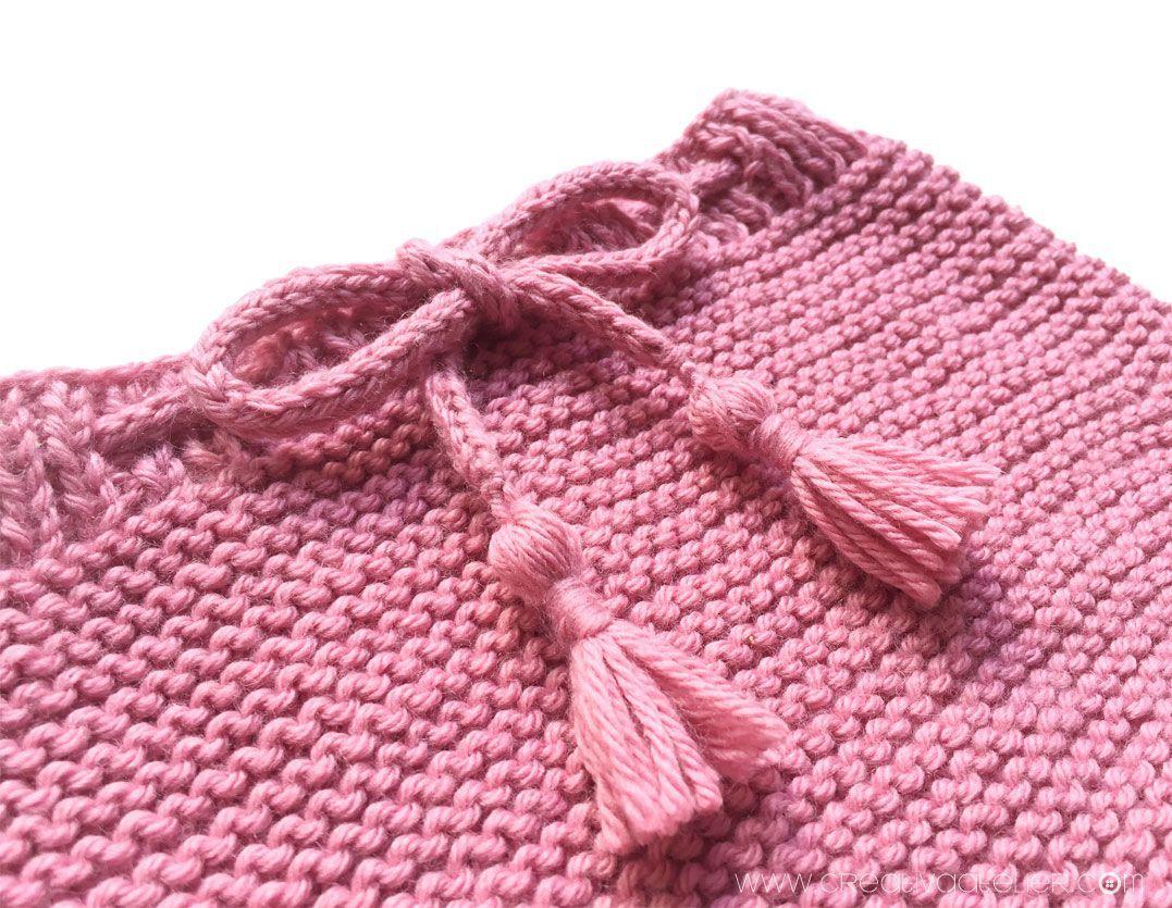 Cubrepañal de punto bobo de bebé DIY Tutorial y patrón