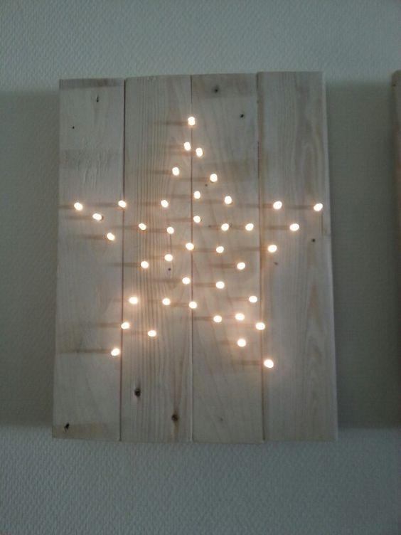 Decoración navideña estrella de luz