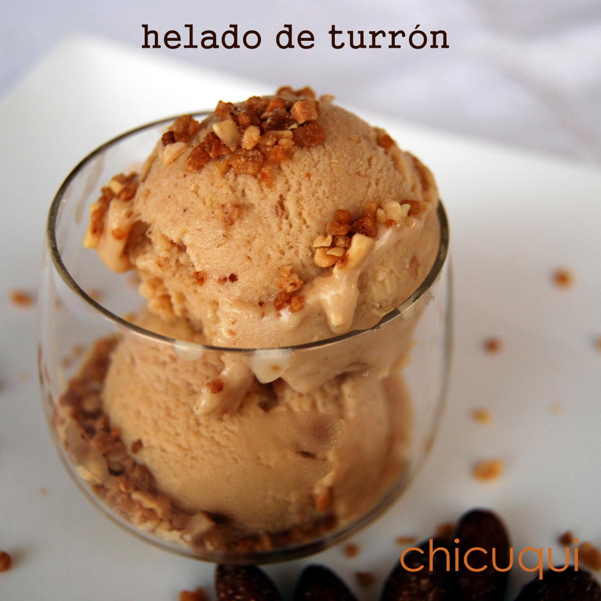 Receta de helado de turrón chicuqui.com galletas decoradas y más